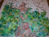 Leaves Painted on Tree