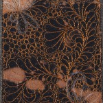 wholecloth design over bleach discharged fabric