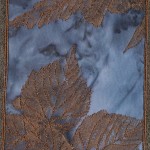 leaf prints using lumiere paints